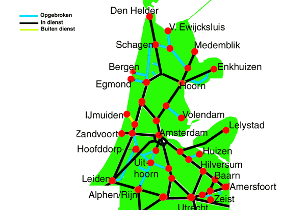 Alleen lijn Santpoort - IJmuiden actief