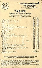 menukaart WL 1967